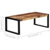 vidaXL Coffee Table 110x60x40 cm Solid Acacia Wood