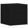 vidaXL TV Cabinet Set Wall-mounted 4 pcs Black Oak 130.5 x 30 x 140 cm
