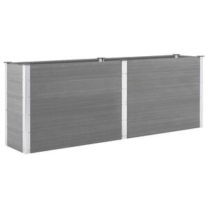 vidaXL Garden Raised Bed 250x50x91 cm WPC Grey