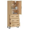 vidaXL Highboard Sonoma Oak 69.5x34x180 cm Engineered Wood