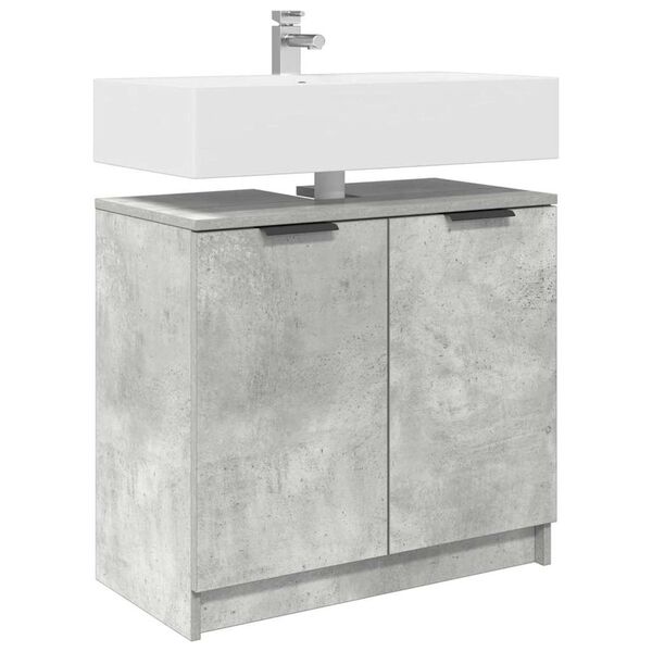 vidaXL Bathroom Cabinet with Storage Concrete Grey 64.5 x 33.5 x 59 cm