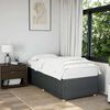 vidaXL Bed Frame without Mattress Dark Grey Single Fabric