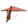 vidaXL Garden Parasol Manual Terracotta 248 x 248 x 148 cm