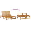vidaXL Sun Lounger Reclining Brown 125 x 200 x 84cm Solid Acacia wood