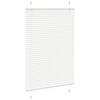vidaXL Pleated Blind White 100x100 cm Fabric Width 99.4 cm Polyester