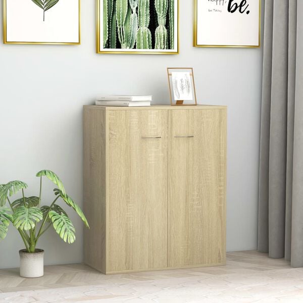 vidaXL Sideboard Sonoma Oak 60x30x75 cm Engineered Wood