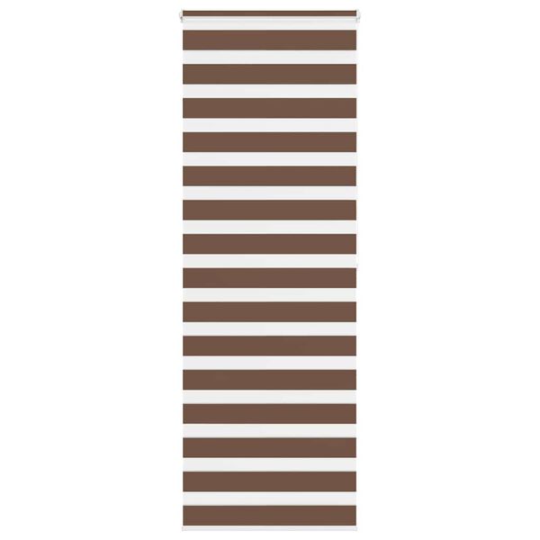 vidaXL Zebra Blind Brown 70x200 cm Fabric Width 65.9 cm Polyester
