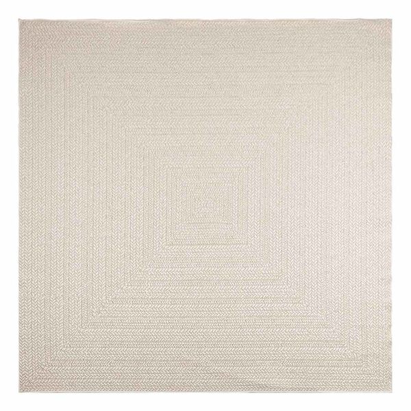 vidaXL Rug ZIZUR Cream 240x240 cm Jute Look Indoor and Outdoor