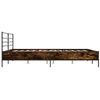 vidaXL Bed Frame without Mattress Smoked Oak 180x200 cm Super King