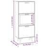vidaXL Shoe Cabinet White 52x25x120 cm Engineered Wood