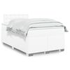 vidaXL Box Spring Bed with Mattress White 120x200 cm Faux Leather