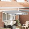 vidaXL Retractable Awning Anthracite and White 3x2.5 m Fabric&Aluminium