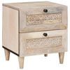 vidaXL Bedside Cabinet White 40 x 33 x 46 cm Engineered Wood