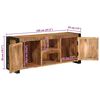 vidaXL TV Cabinet Brown 120 x 30 x 50 cm Solid rough mango wood