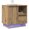 vidaXL Bedside Cabinet with Drawer 2 pcs Artisan Oak 50 x 34.5 x 50 cm