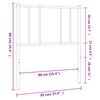 vidaXL Metal Replace Headboard Black 90 cm