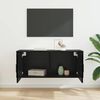 vidaXL Wall Mounted TV Cabinet Black Oak 100 x 34.5 x 40 cm