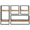 vidaXL Wall Shelf Set with Shelf 4 pcs Artisan Oak 65 x 25 x 30 cm