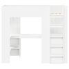 vidaXL Loft Bed Frame with Desk White 98.5 x 200 cm Engineered Wood