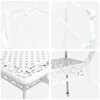 vidaXL Garden Dining Set 5 pcs White Aluminium