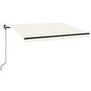 vidaXL Manual Retractable Awning with LED 350x250 cm Cream