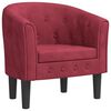 vidaXL Tub Chair Wine Red Velvet