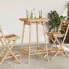 vidaXL Outdoor Bar Table Square 55x55x100 cm Bamboo
