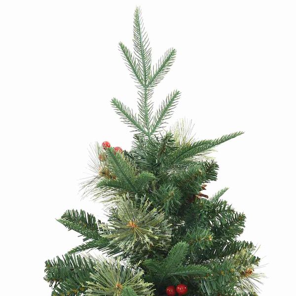 vidaXL Artificial Hinged Christmas Tree Green 120 cm PVC, PE and Steel