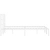 vidaXL Metal Bed Frame without Mattress with Headboard White 140x200cm
