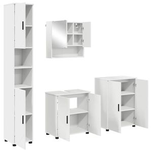 vidaXL Bathroom Furniture Set 4 pcs White 61 x 35 x 64 cm
