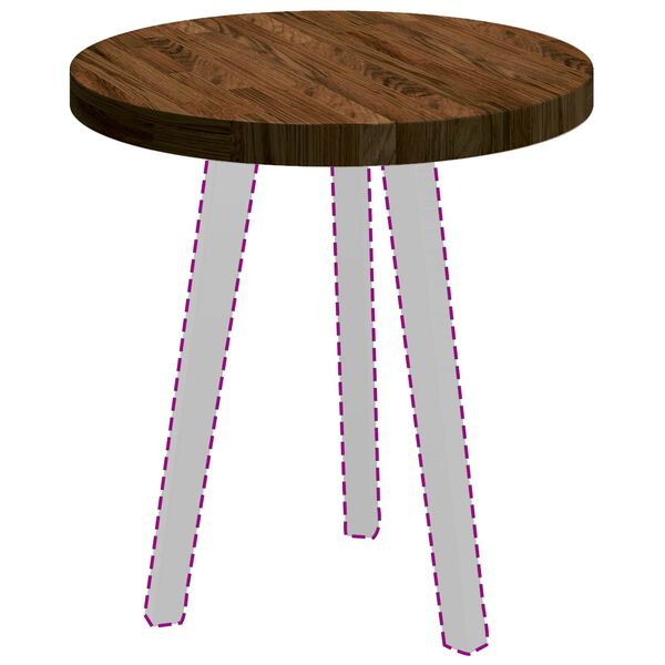 vidaXL Table Top Light Brown &Oslash; 50 x 4 cm Solid Oak Wood