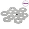 vidaXL Washers 12 pcs Silver 12 x 12 x 1.2 cm Iron