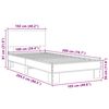 vidaXL Bed Frame without Mattress Sonoma Oak 100x200 cm