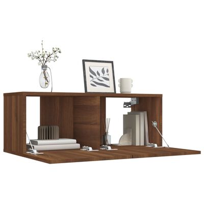 vidaXL TV Cabinet Brown Oak 80x30x30 cm Engineered Wood