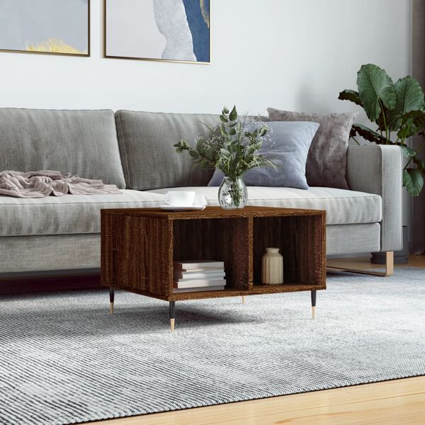 vidaXL Coffee Table Brown Oak 60x50x36.5 cm Engineered Wood
