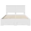 vidaXL Bed Frame with Headboard White 140 x 190 cm Engineered Wood