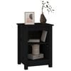 vidaXL Bedside Cabinet Black 40x35x55 cm Solid Wood Pine