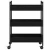 vidaXL Kitchen Trolley Black oak 50 x 30 x 70 cm Engineered Wood
