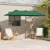 vidaXL Garden Parasol Green 370 x 197 x 239 cm Polyester and Aluminium