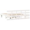 vidaXL Bed Frame with Headboard White 120 x 190 cm Solid Pine Wood