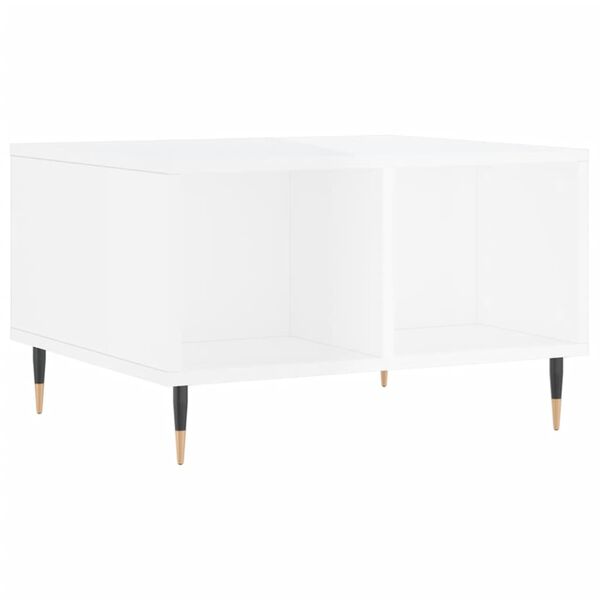 vidaXL Coffee Table High Gloss White 60x50x36.5 cm Engineered Wood