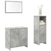 vidaXL 3 Piece Bathroom Furniture Set Concrete Grey Engineered Wood