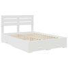 vidaXL Bed Frame with Drawer with Headboard Manual Engineered Wood
