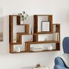 vidaXL Wall Cube with Shelf Old wood 96 x 12 x 64 cm Engineered wood