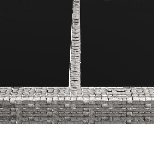 vidaXL Outdoor Dining Table Grey 200x150x74 cm Poly Rattan