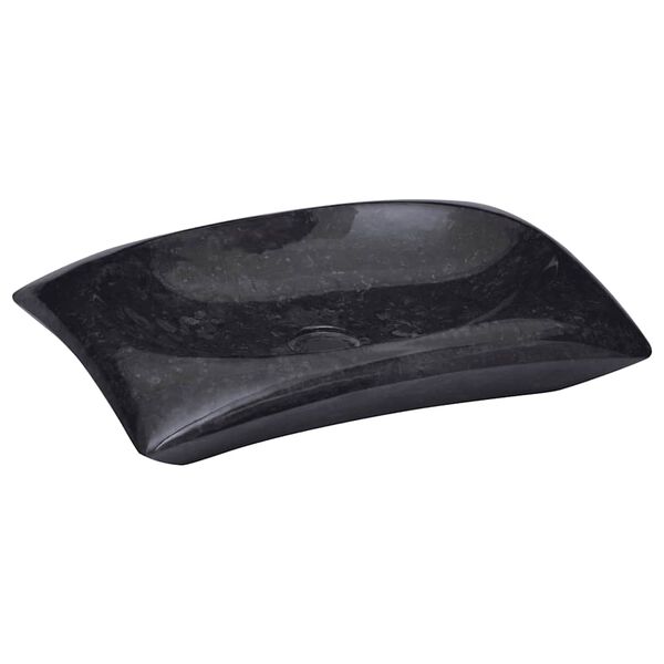 vidaXL Sink Black 50x35x10 cm Marble