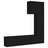 vidaXL 5 Piece TV Wall Units Black Engineered Wood