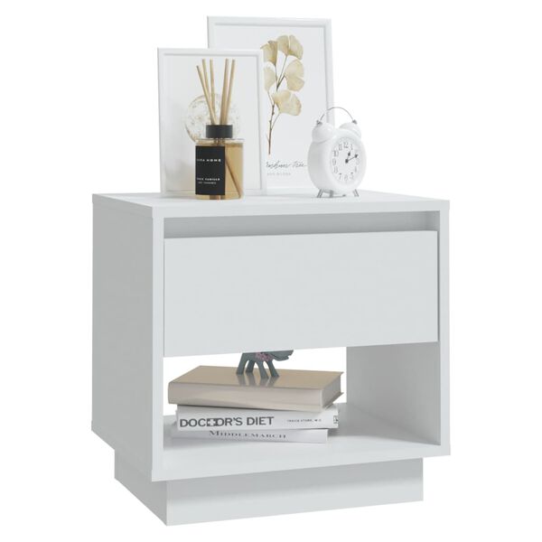 vidaXL Bedside Cabinets 2 pcs White 45x34x44 cm Engineered Wood