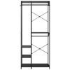 vidaXL Wardrobe Black 90x40x213 cm Metal and Engineered Wood