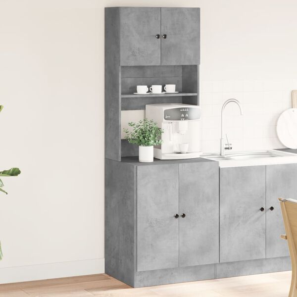 vidaXL Kitchen Cabinet Concrete Grey 60x50x180 cm Engineered Wood